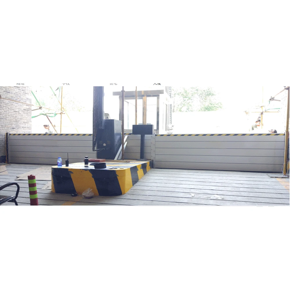 With column fixed on wall for warehouse garage water flood barrier aluminum flood barrier