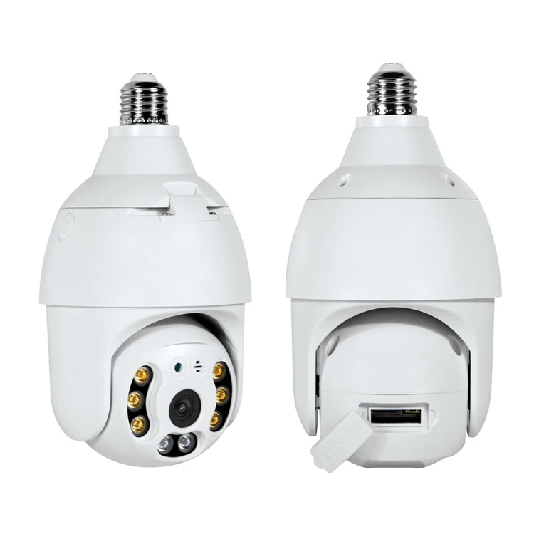 1080p Wi-Fi, небольшой дом безопасности PTZ IP камера двухстороннее аудио отслеживания тела беспроводной умный дом Мини cctv камера E27 Светодиодная лампа держатель