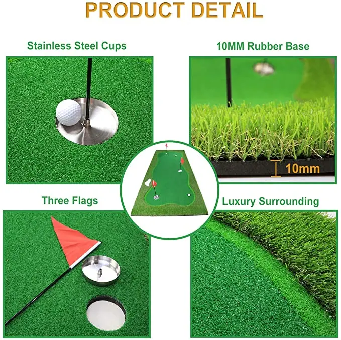 GP Custom Large Putting Green Professional Golf Practice Mat Outdoor Putting Mat For Backyard
