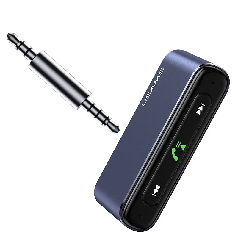 USAMS SJ519 3.5DC Mini Car Bluetooth Wireless Audio Music Receiver Stereo Handsfree Calls Connection FM Transmitters