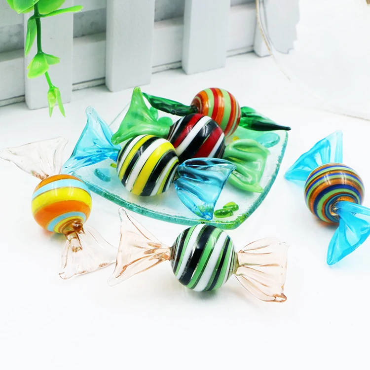 Rainbow Colored Glass Candy For Christmas Decoration