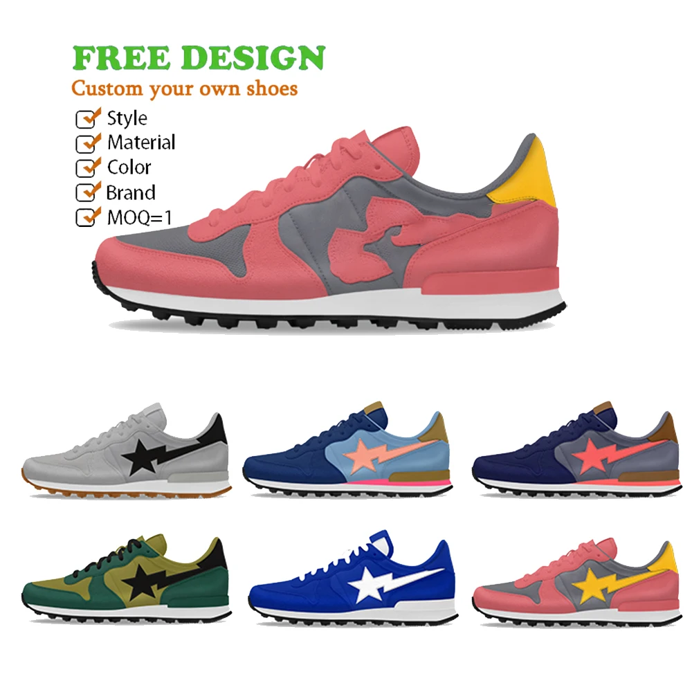Custom Designer Shoes Manufacturer Women Breathable Sports Sneakers Runners Trainers Classic Track Running Shoes for Men