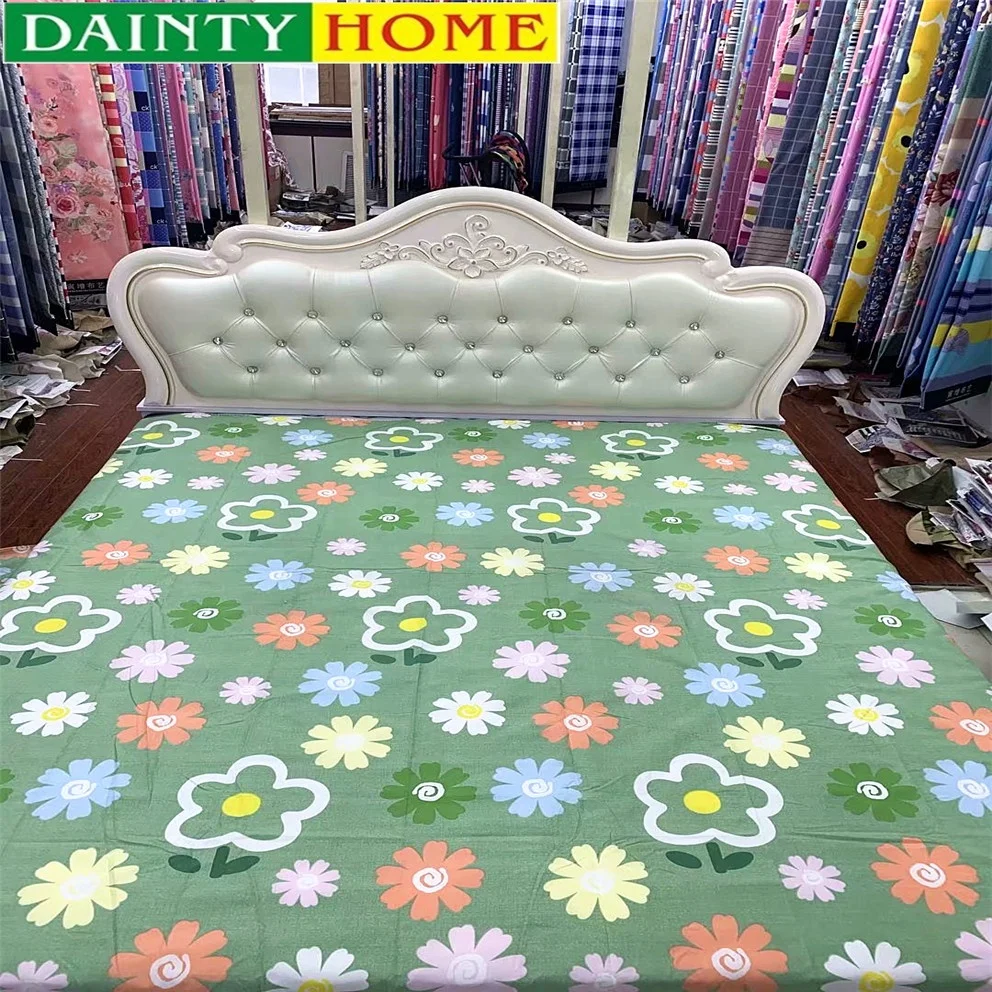 Printed fabrics plaid cute bed sheets materials for children home textile for home bedding sheets