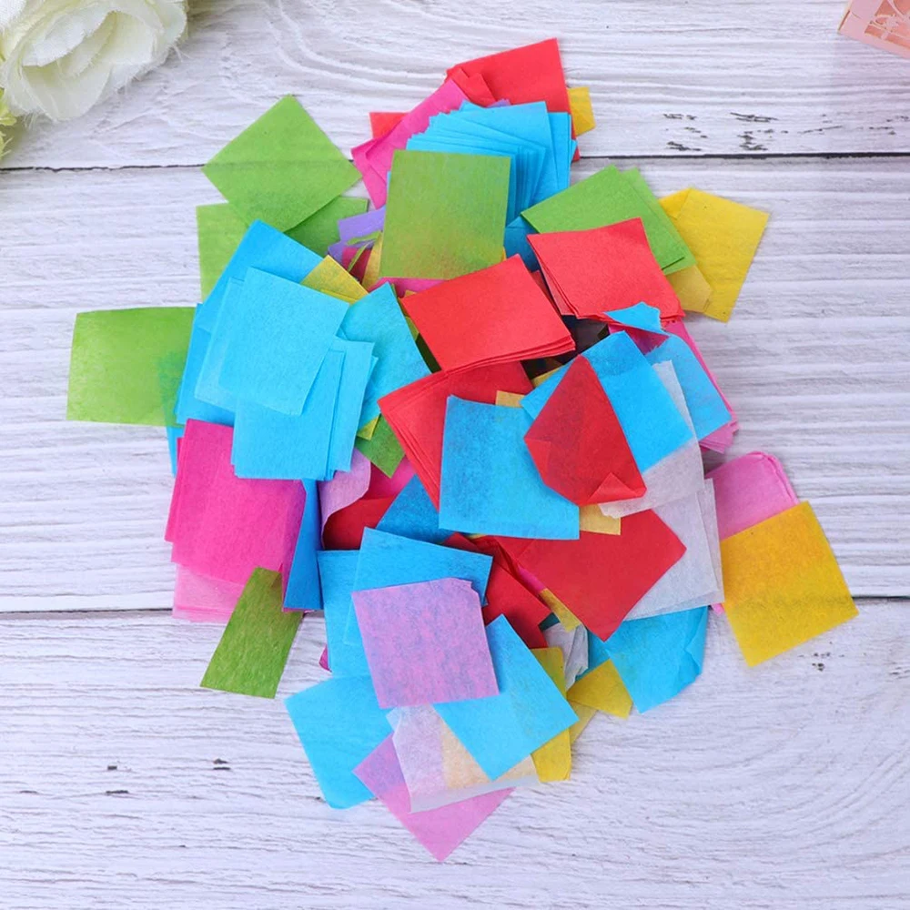 Rainbow Napkin Confetti Square Table Decor for Balloon Wedding Birthday Engagement