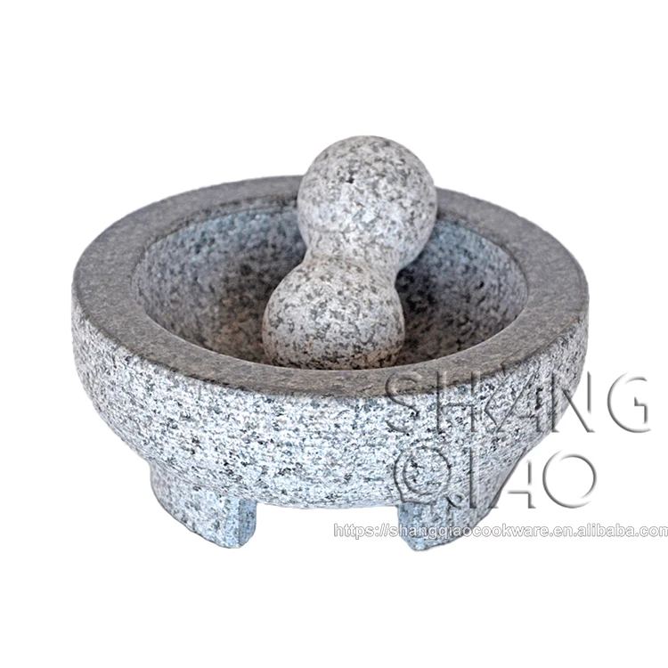 
Amazon Factory High Quality Granite Mortar and Pestle Mexican Molcajete with Tejolote 
