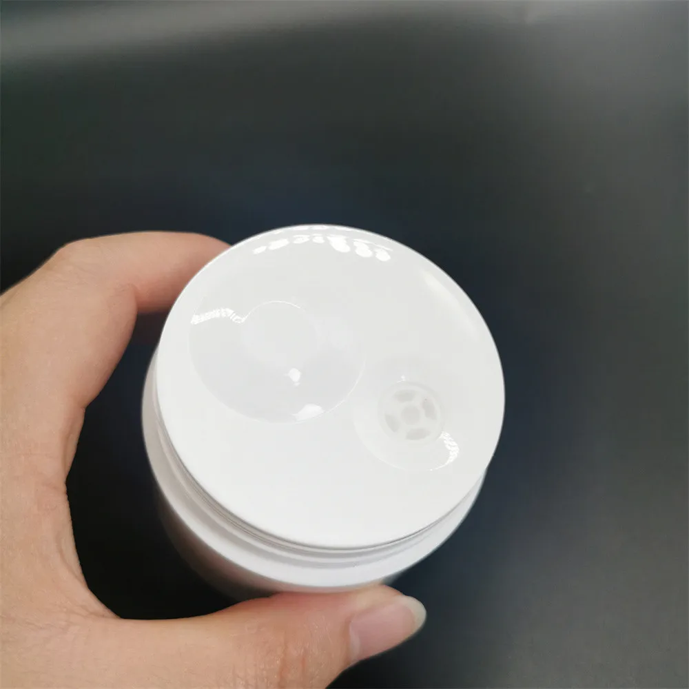 50 ml airless cream jar white custom logo empty plastic cream gel jar