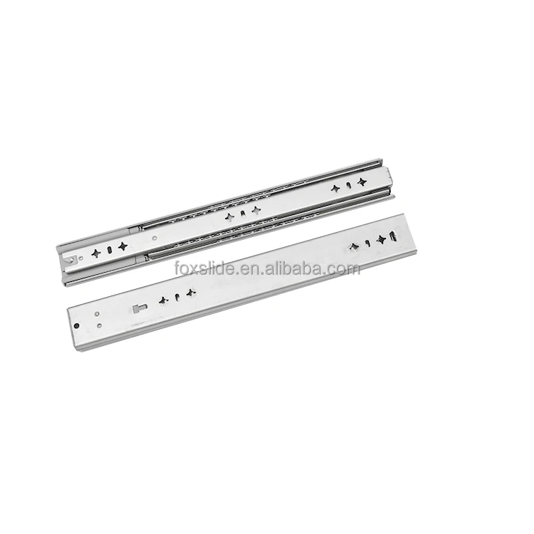 53mm width Ball Bearing Slides  18 inch 115kG 3-Fold Full Extension Heavy Duty Telescopic Drawer Slides Lock in Lock out