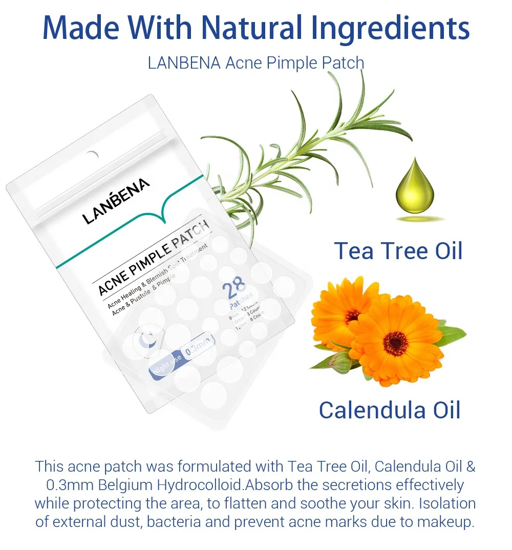 LANBENA Acne Pimple Patch 28pcs Invisible Acne Stickers Blemish Treatment Acne Master Pimple Remover Tool Skin Care Face Cream