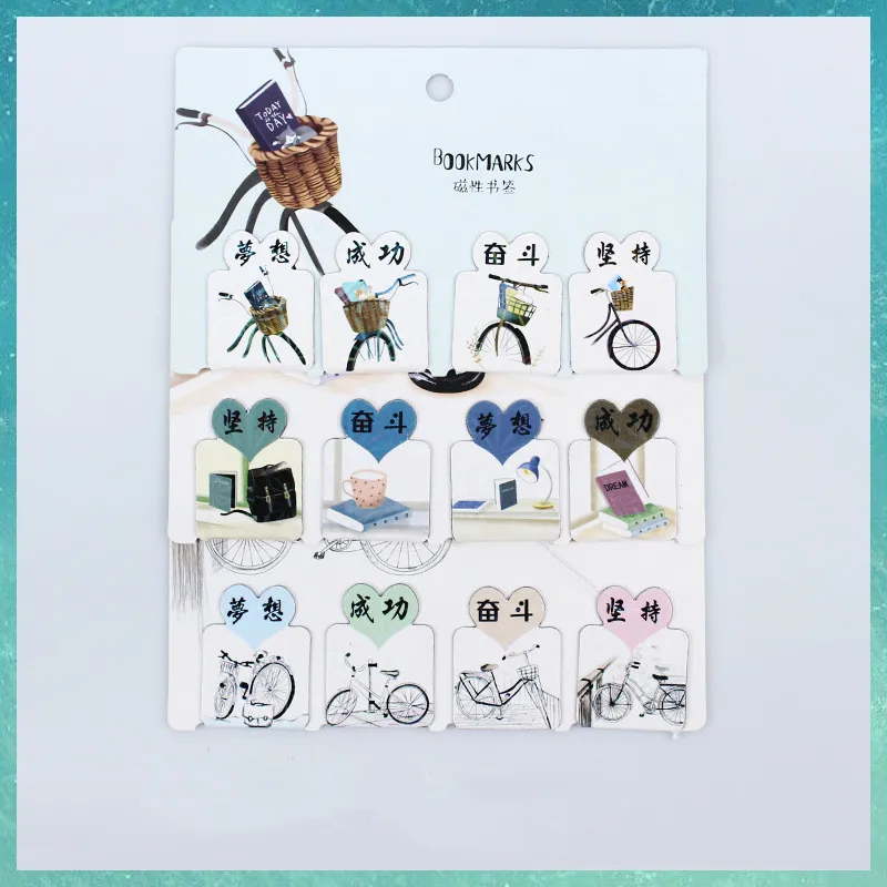 Kawaii Oreo Cat Magnetic Bookmarks Books Marker of Page Stationery School Office Supply Student