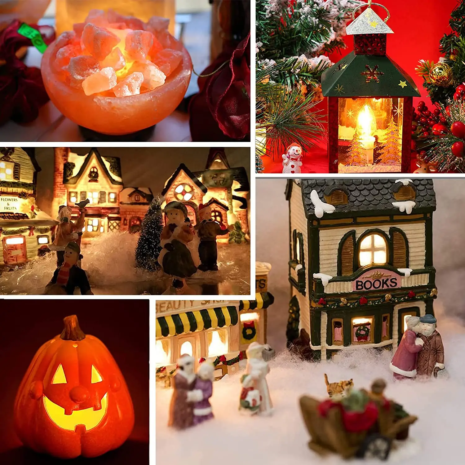 UL E12 C7 6Ft Accessory Cord with One LED Light Bulbs, Blow Mold Light White Cord with Switch&Clip