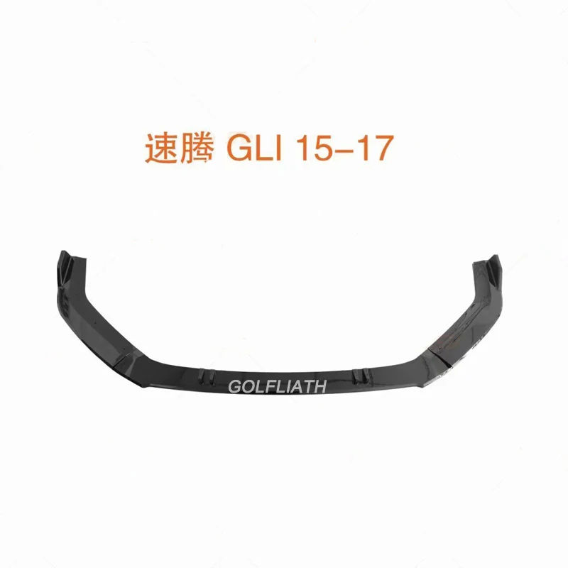 GLI style front bumper lip diffuser spoiler glossy black for VW Jetta MK6 2015-2017