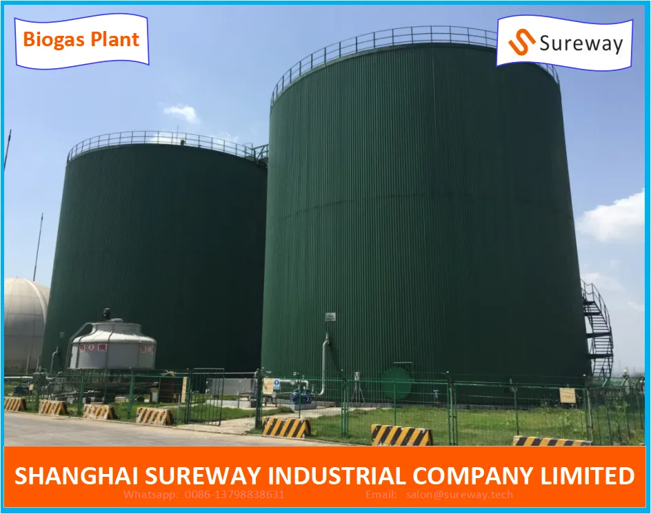 Biogas Power Plant-Steel Digester Jenbacher Biogas Generator Power Plant