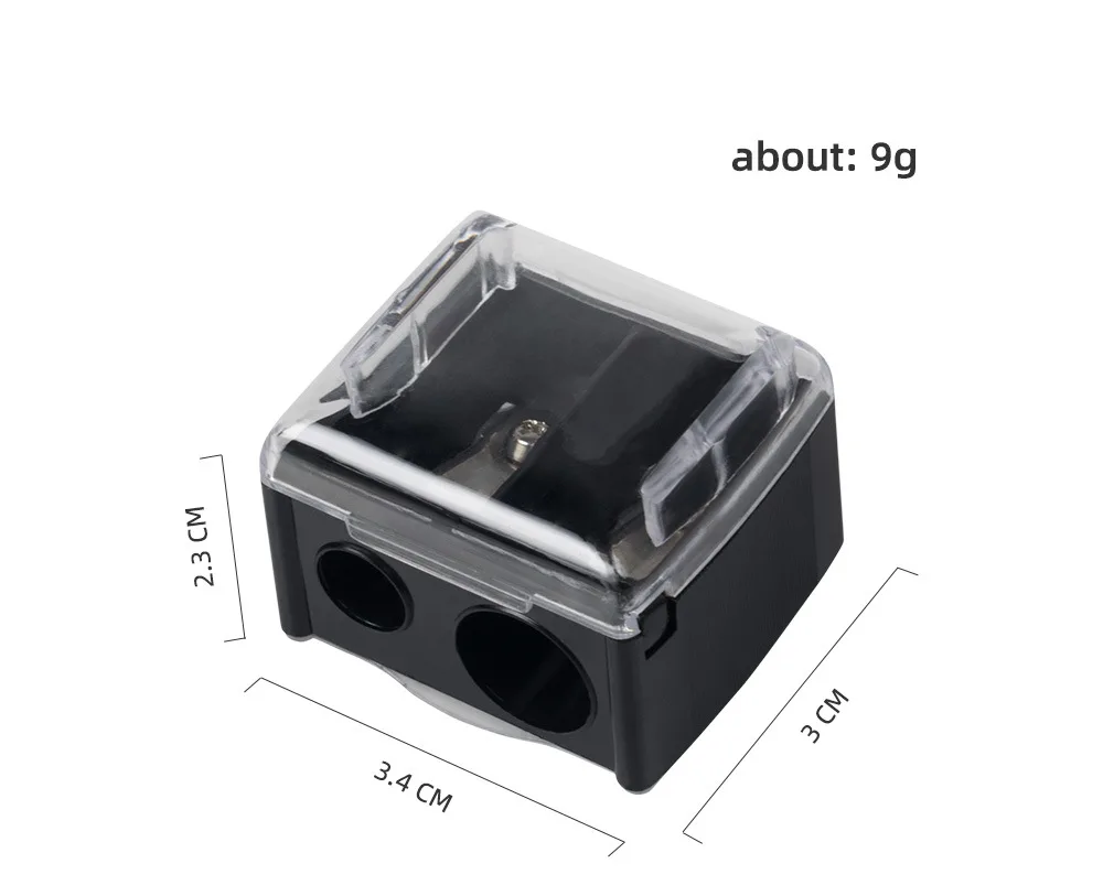Black Cosmetic Pencil Sharpener Dual Sharpener Eye Makeup Pencil Sharpener
