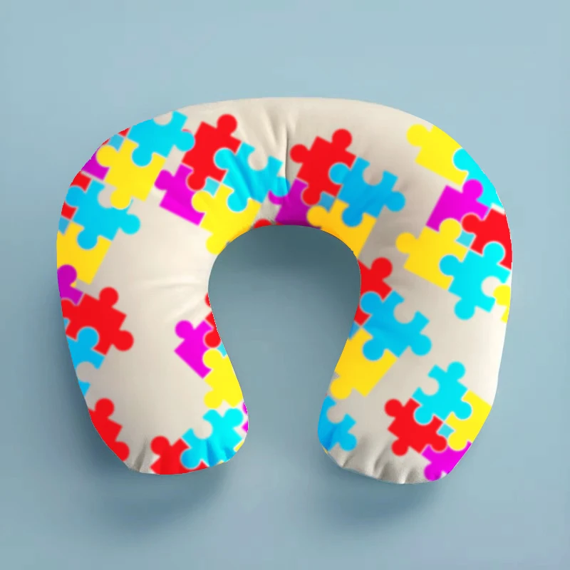 Child Anime Pink Luxury Neck Travel Pillows With Filler Custom U Shaped Memory Travel PILLOW CASE For Airplanes