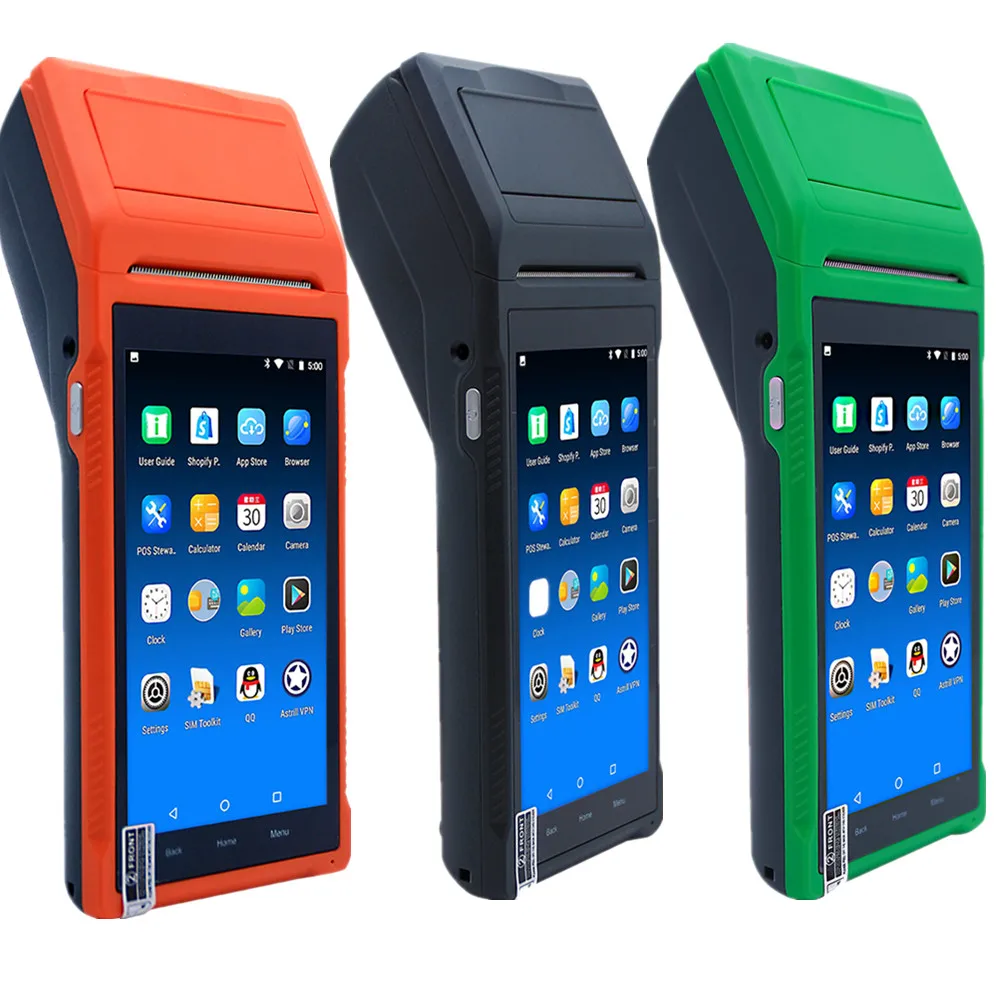 Q2 5.5' Billing Machine Android 8.1 Cheap Touch Screen Cash Registers Bill Printing Machine Android Handheld Smart Pos Terminal