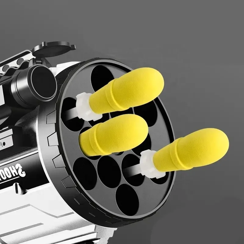 12 burst mortar Electric Rocket Launcher Soft bullet gun Simulation Gatling Mortar for kids