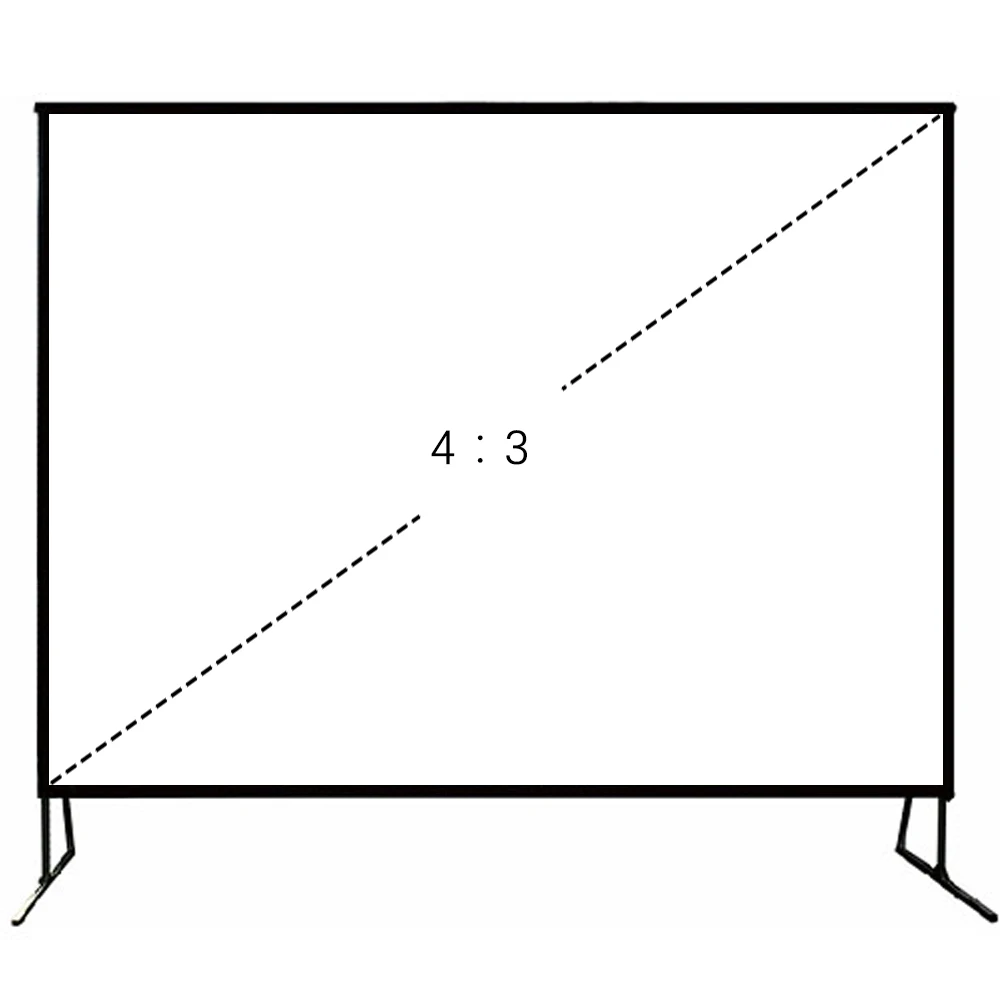 16 9 Fast Folding Projection Screen Outdoor Rear Portable Foldable Portable Projector Projection Screen With Aluminium Frame