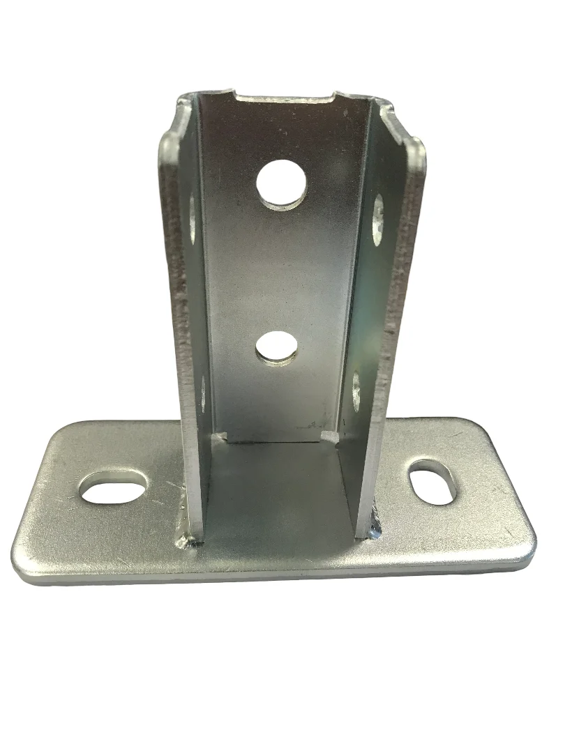 Electrogalvanized strut steel channel fittings Post Base