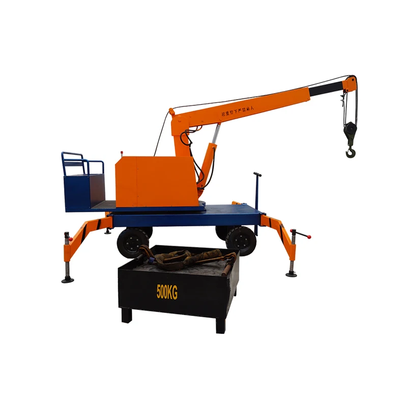 electric hydraulic mini lifting crane for warehouse