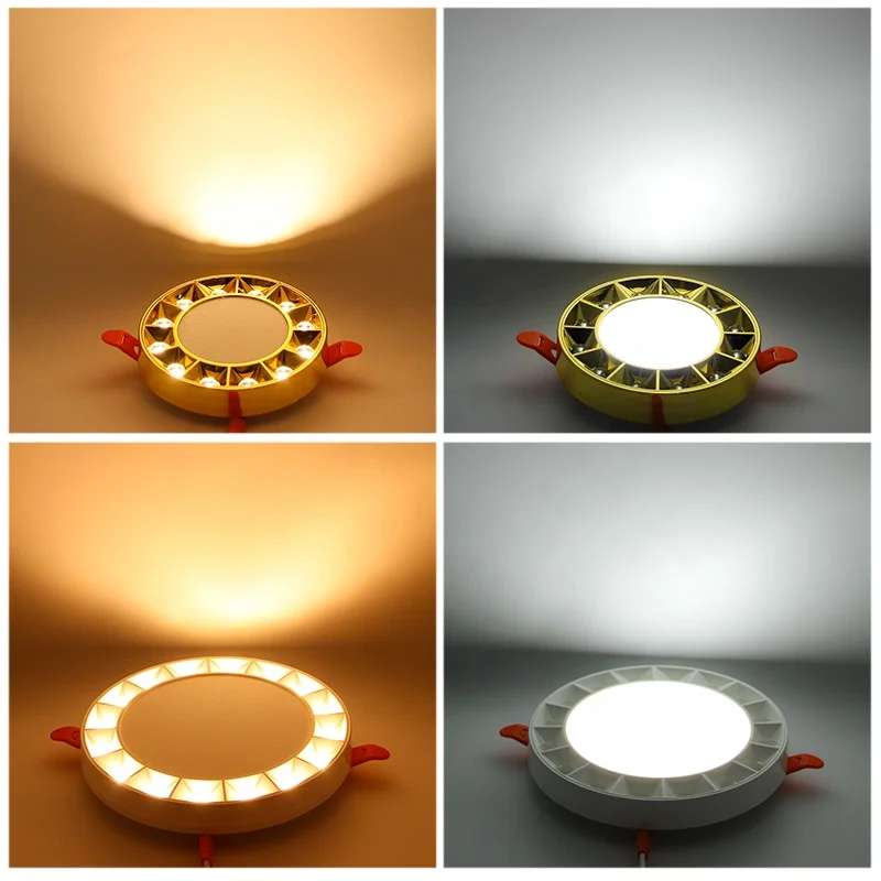 Round Color Changing led light panel 6+6w 12+12w 24+20w Surface wall mounted led panel light