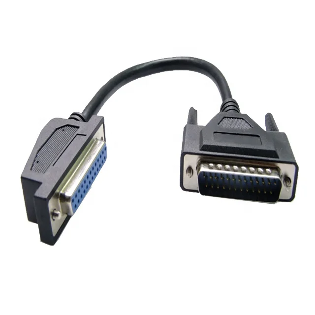 DB25 male to female DB25P 90 degree cash register cable