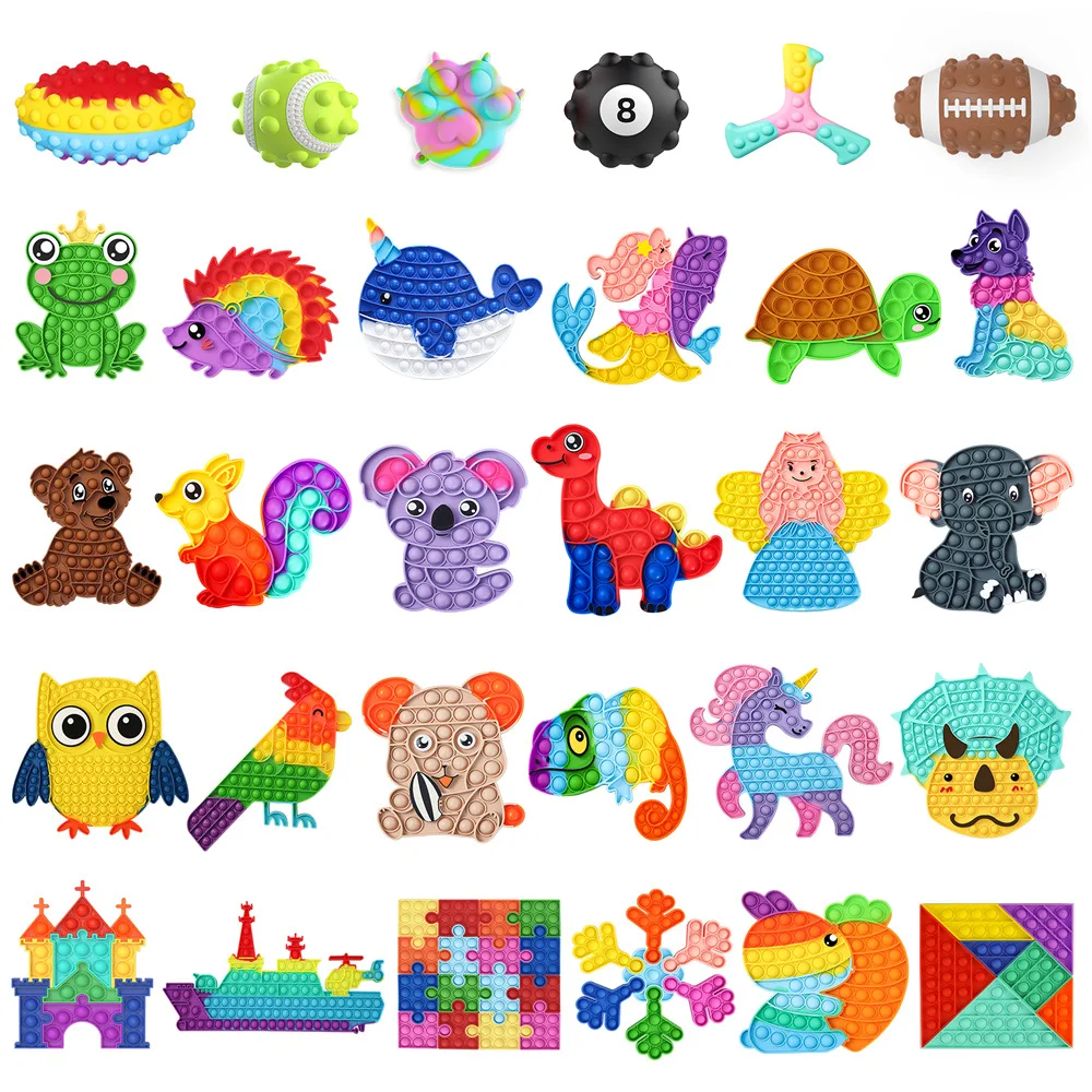 Wholesale Popping Christmas Gifts Jumbo Bubble Silicone Popper Sensory Push It Fidget Toy for Kids