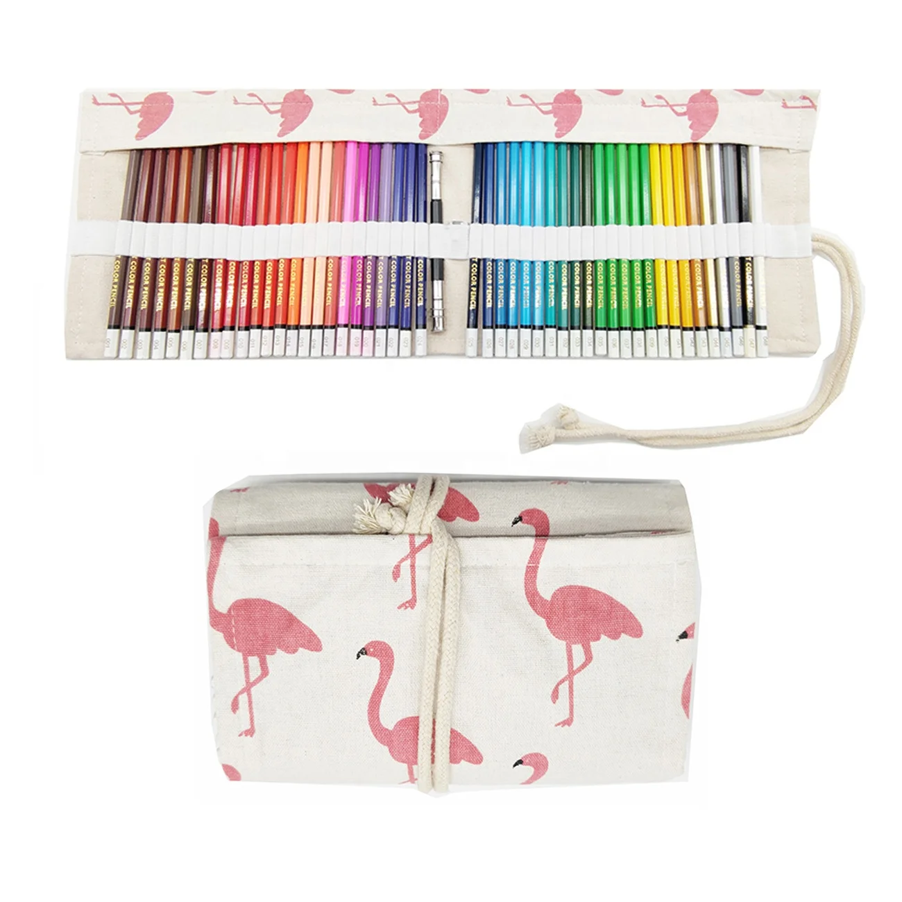 Kids Back to School  Drawing Pencil Set Oil Based Color Pencils Color Brush Stationery in Pencil Roll Up Bag