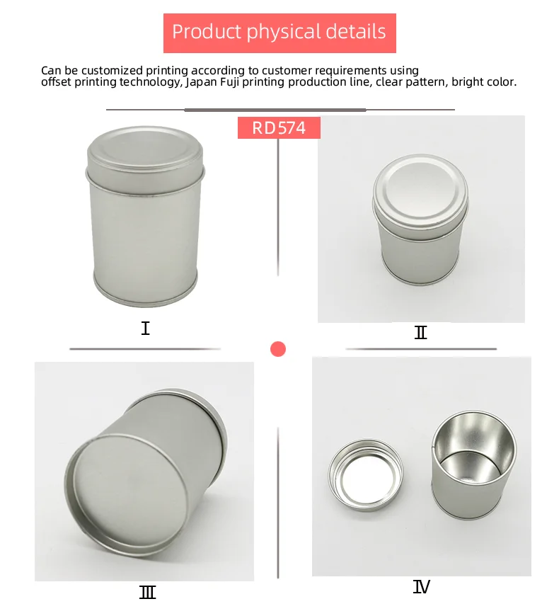 New Design Round Tin Cans Custom Printed Transparent Small Suger Candy Cookie Chocolate Metal Can Canister Tin Box With handle