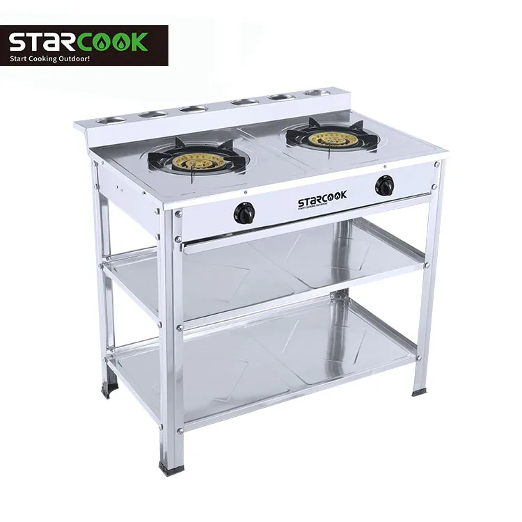 
Free stand single gas cooker table stainless steel gas cooktop 