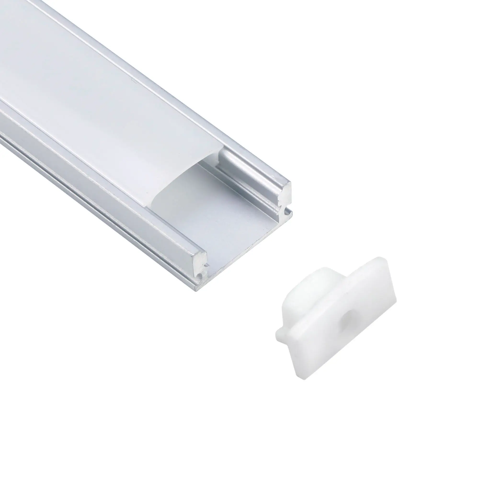 Factory Price U Shape Alu Extrusion Housing Channel PC Diffused Led Strip Linear Lighting Surface Led Profile Aluminum