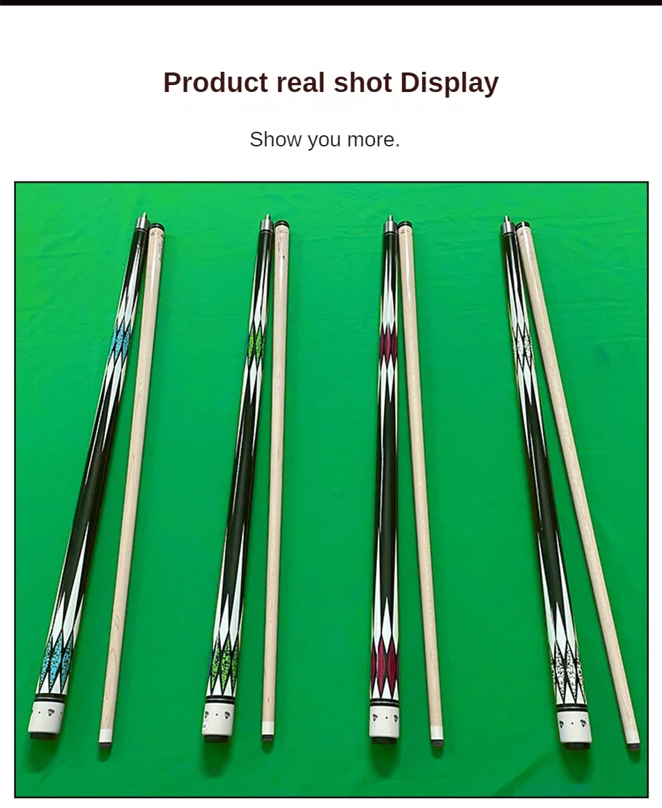 13mm big head pool cues New Design Maple 1/2 Billiard Pool Cue 57inches Hard Wood maple for Sale Carbon fiber pool cue