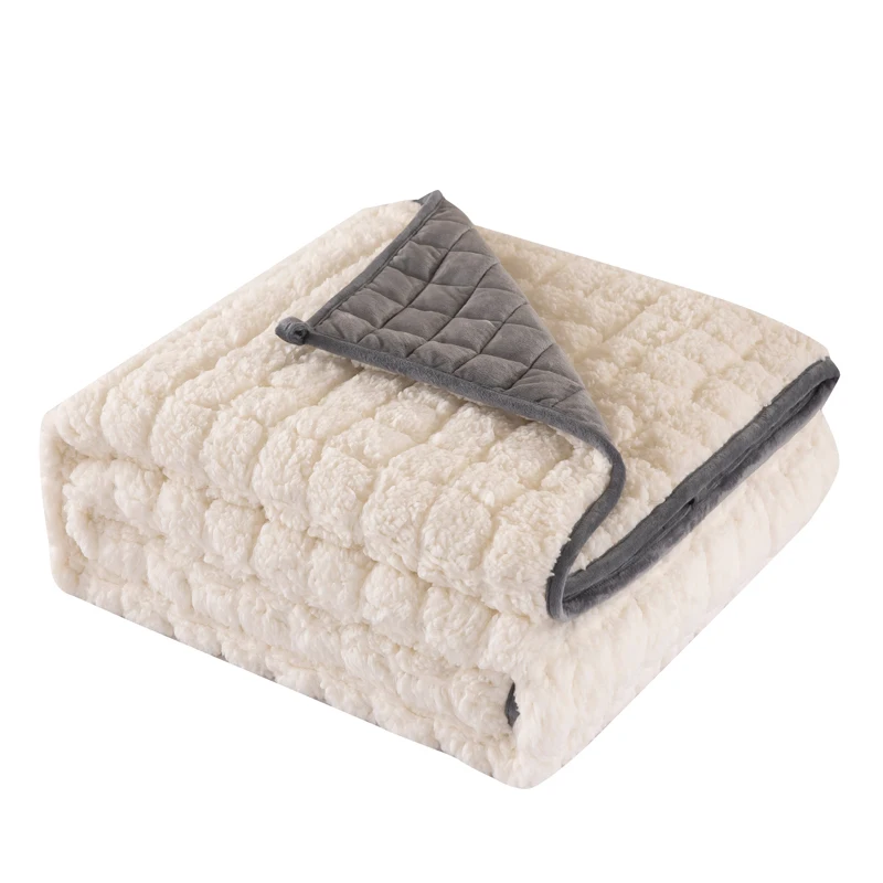 Оптовая продажа с завода двухстороннее кашемировое флисовое теплое утяжеленное одеяло Minky