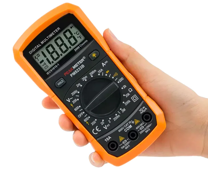 
PM8233B Pocket Size AC/DC Digital Multimeter 2000 Counts 