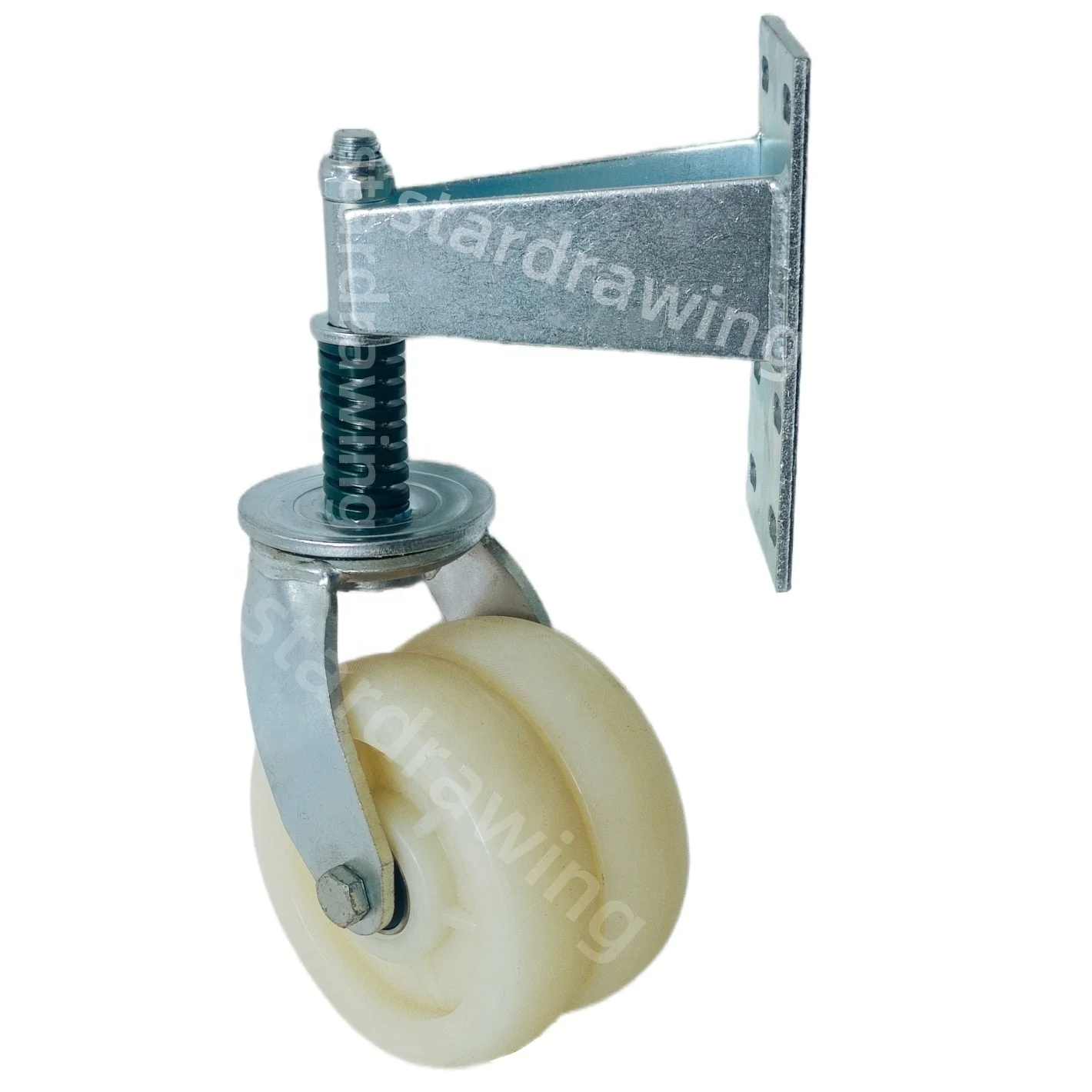 SS 150mm Gate Supporting Wheel Shock Absorbing Garage Door Wheel Castor