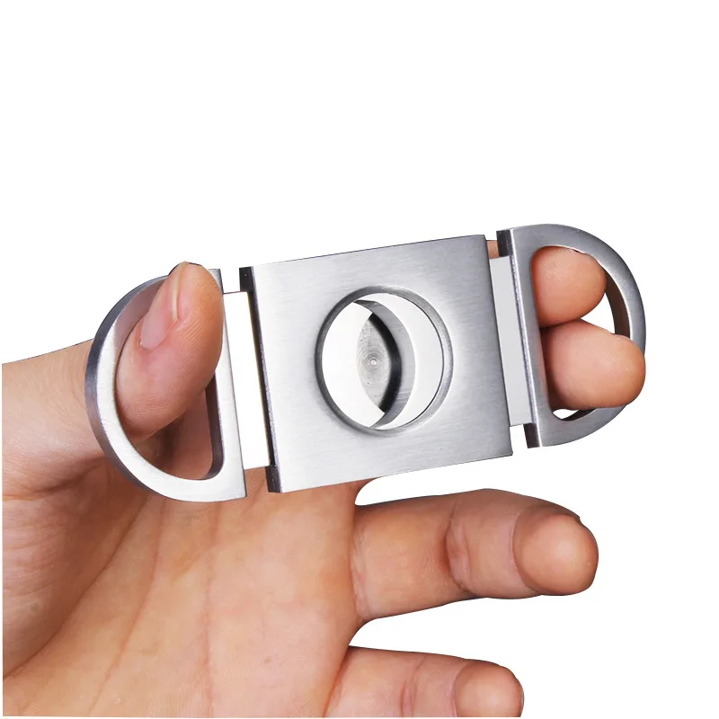 JUJI Wholesale High Quality Mini Bat Shape Cigar cutter Portable Stainless Steel Double Blade Cigarette Cutter Cigar Scissors