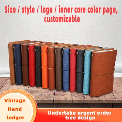 Cheap gift Vintage Travel School Leather pu cover school stationery diary office A5 Journal Notebook