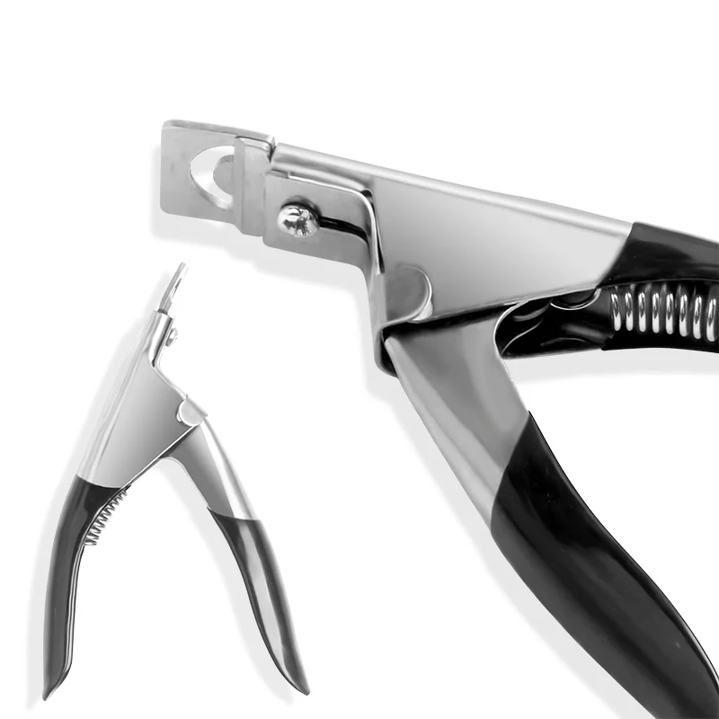 Logo custom false tips edge cuticle acrylic nail cutter for nail art