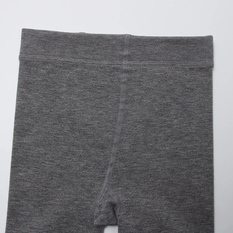 Wholesale Oem Custom Black White Gray School Tights For Small Girls Warm Brushed High Quality Kids High Rise Tights