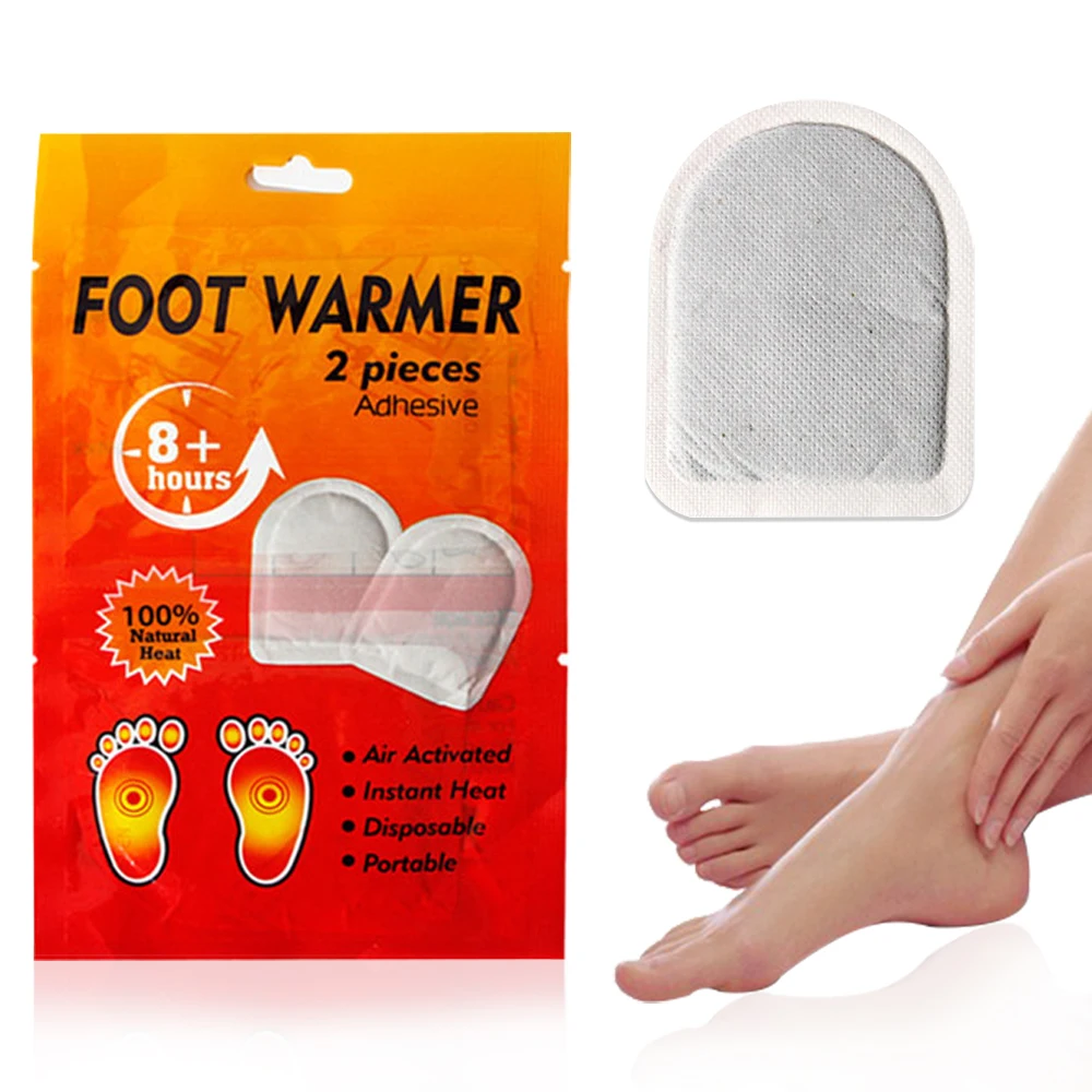HODAF comfortable foot warmer heat patch Natural Iron Powder Air Activated  Self Heating Foot Warmers Toe Warmer