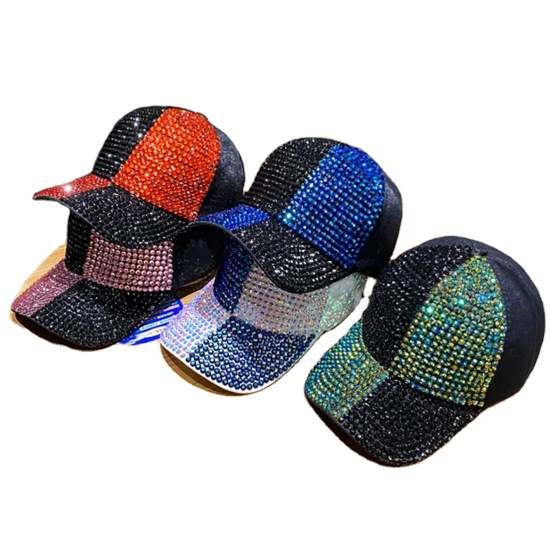 Baseball Cap Rhinestone Caps Hip Hop Hats Snapback Unisex Adults Sports Baseball Cap