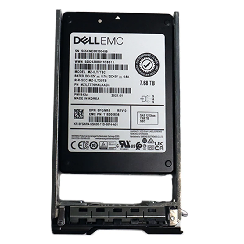 Authentic new For Dell 7.68TB 2.5-inch SSD SATA 12gb/s15000rpm server hard disk