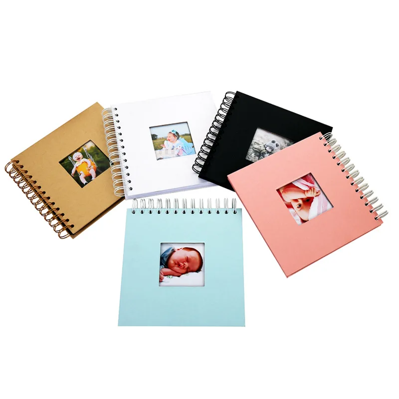 DIY Hard Cover Scrapbook Photo Album Colorful Stickers Scrapbooking