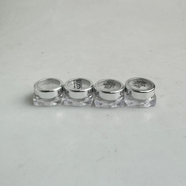Care cream elegant cosmetic jars with gold cap square acrylic jars for cosmetic cream packaging wide mouth cosmetic jar