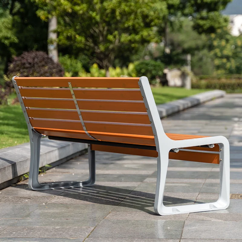 Durable Rain-proof Sun-Proof Aluminum Plastic Wood Patio Furniture Outdoor Park Bench Seat Street Bench