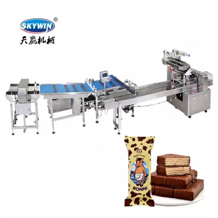 Factory Supplier Price Multi Functional Biscuit Product Snack Food chocolate bar Cookies Flow Wrapping Pillow Packing Machine