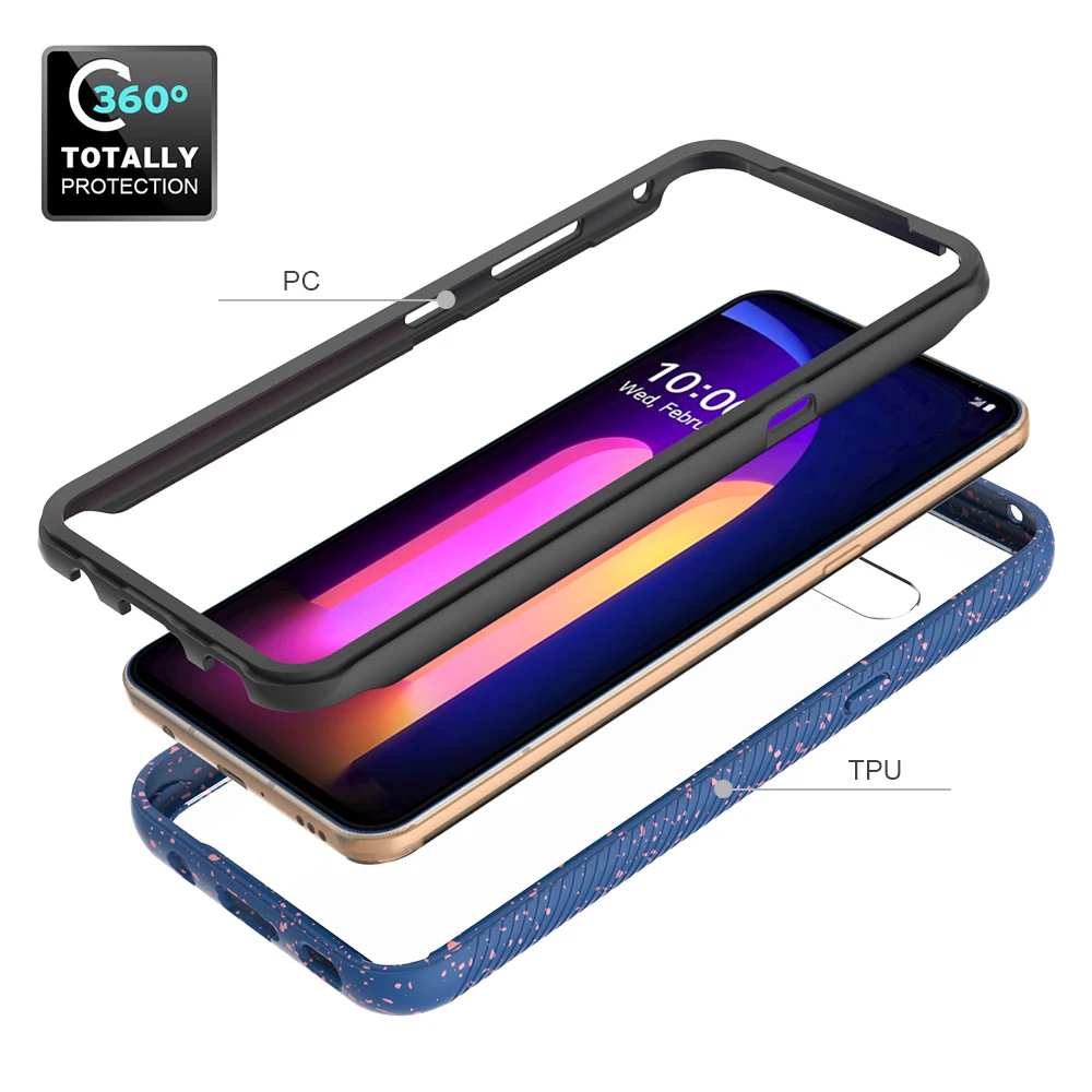 Armor Rugged TPU PC Front Frame Case For LG V60 ThinQ Back Cover For LG G9 ThinQ