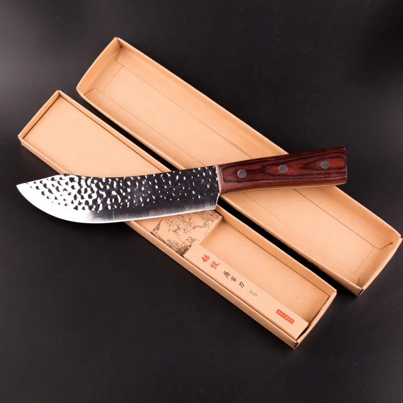 Wholesale Cheap stainless steel wood handle Butcher knife Meat knife Multi-function knife