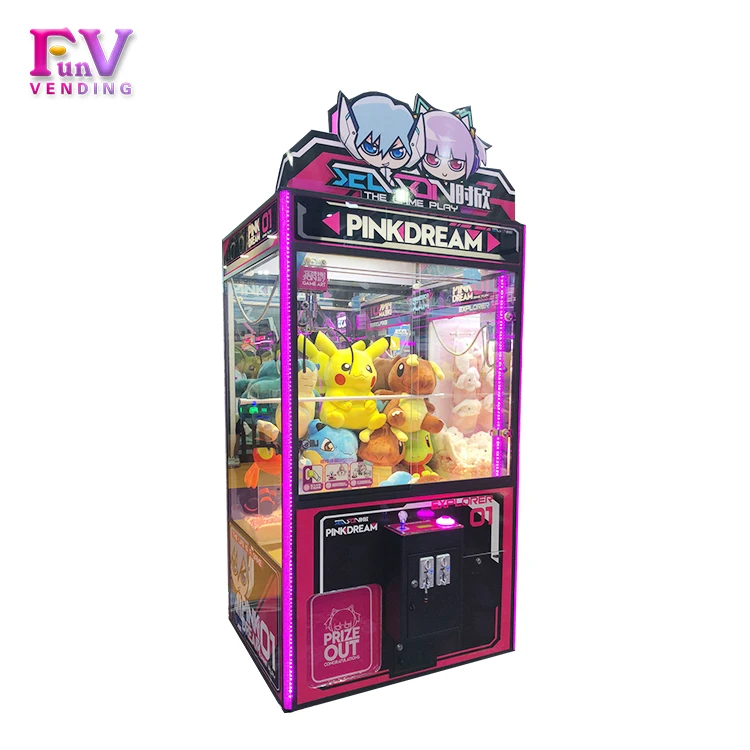  Toy game mechanical vending Forerunner Pink Dream Big Crane Claw Machine Guangzhou Funvending for bowling