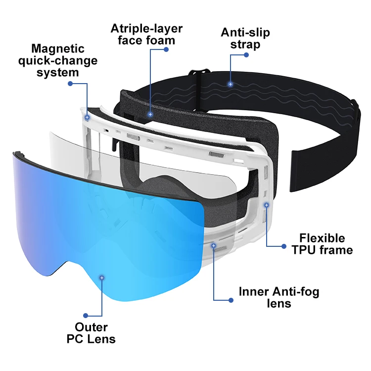 2024 new arrival HX045 womens and men high quality ski goggles snowboard glasses Ski goggles custom logo ski goggles