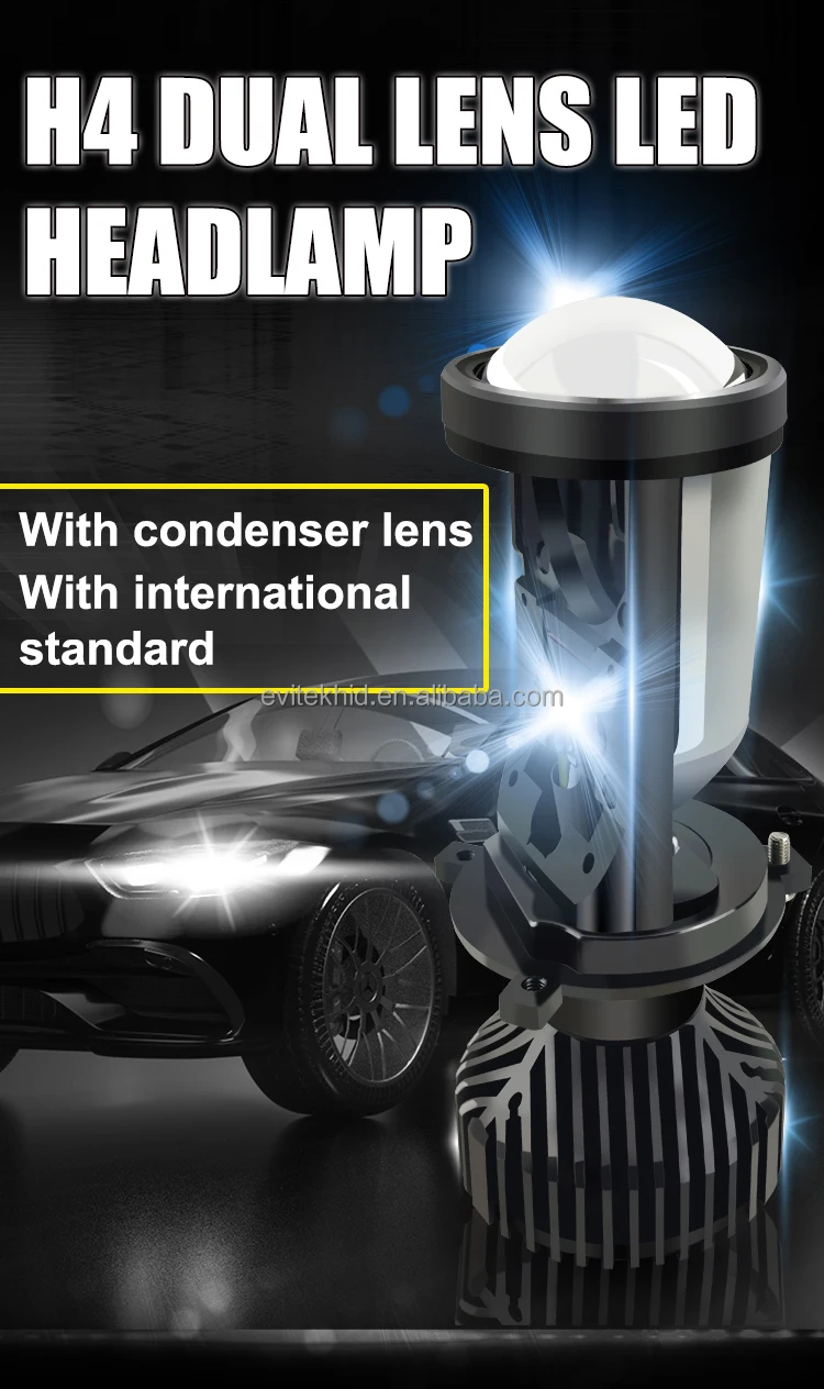EVITEK super bright 70W 18000LM Y6 Y8 H4 Y9 Y10 H7 9005 H11 H10 led headlight bulbs led lens h4 for universal Auto Cars